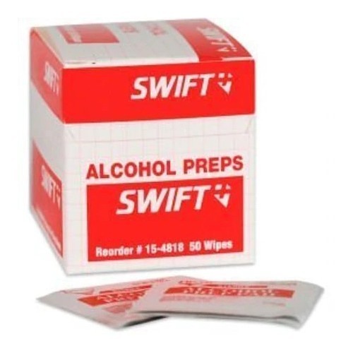 Honeywell Safety North® by Honeywell 714-154818 Alcohol Wipe, 3-1/8 in W x 2-1/4 in L x 2-1/2 in H