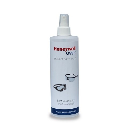 Honeywell Safety Uvex® by Honeywell S471 Lens Cleaning Solution, 16 oz Container, Spray Bottle Container, Solution Properties: Anti-Static, Scratch-Resistant, For Use With: Safety Glasses