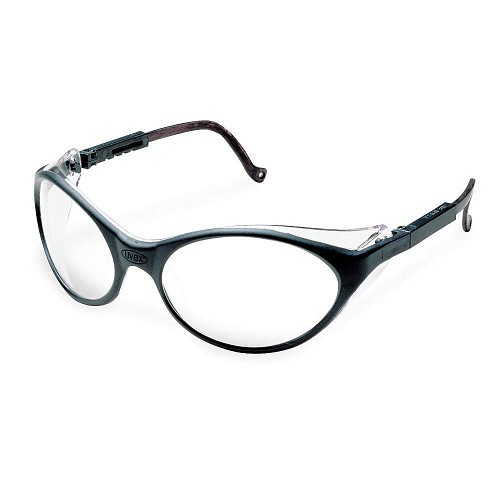Honeywell Safety Uvex® by Honeywell UVXS1604 Safety Glasses, Scratch-Resistant Lens Coating, Half-Frame, Black Frame, Polycarbonate/ABS Blend Frame, Polycarbonate Lens, M