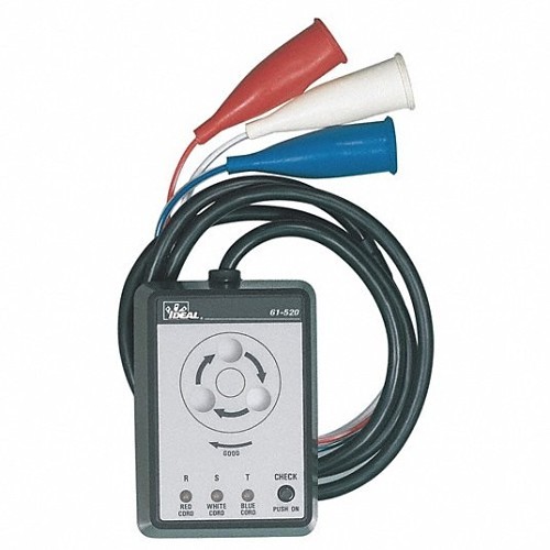 IDEAL® 61520 Motor Rotation Tester, 120 to 600, Yes Motor Rotation