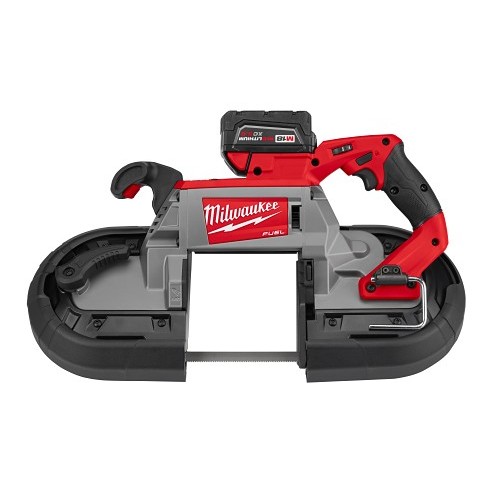 Milwaukee® M18 FUEL™ 2729S-22 Deep Cut Dual Trigger Cordless Band Saw Kit, 5 in Cutting, 18 V, M18™ REDLITHIUM™ XC5.0™ Lithium-Ion Battery