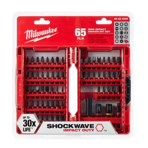 Milwaukee® 48-32-4026 Impact Duty MRO Driver Bit Set, 65 Pieces, 1/4 in Shank, Steel