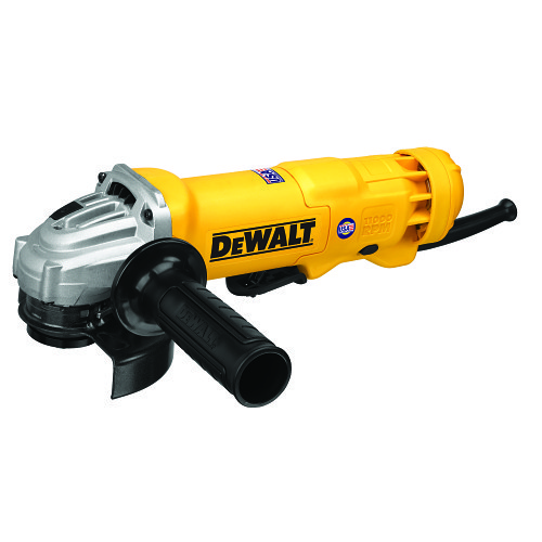 DeWALT® DWE402 Small Angle Grinder, 4-1/2 in Dia Wheel, 5/8-11 Arbor/Shank, 120 VAC, For Wheel: Quick-Change™, Yellow, Yes, Lock-On Paddle Switch