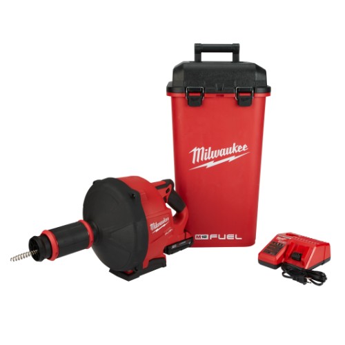 Milwaukee® M18 FUEL™ 2772A-21 Kit Cordless Drain Gun Kit, 1-1/4 to 3 in Drain Line, 50 ft Max Run, 18 VDC, Plastic Housing