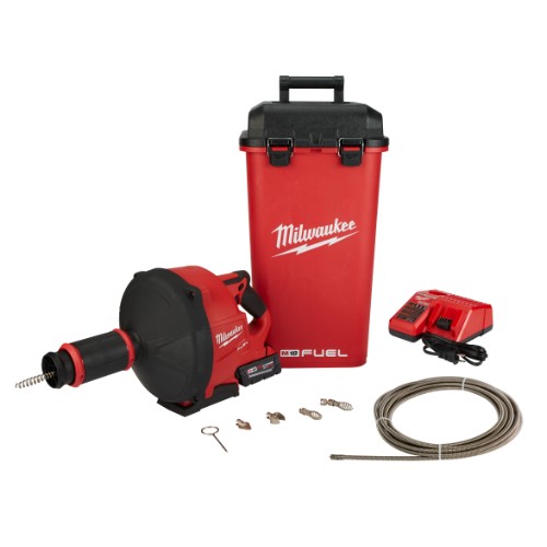 Milwaukee® M18 FUEL™ 2772B-21XC Kit Cordless Drain Gun Kit, 3 in Drain Line, 50 ft Max Run, 18 VDC, Plastic Housing