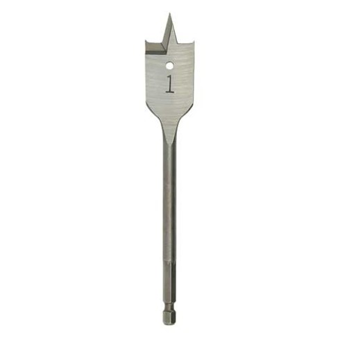 Milwaukee® 48-27-1251 Heavy Duty Flat Boring Bit, 1-1/4 in Dia, 6-3/8 in OAL, Flat Flute, 1/4 in Shank