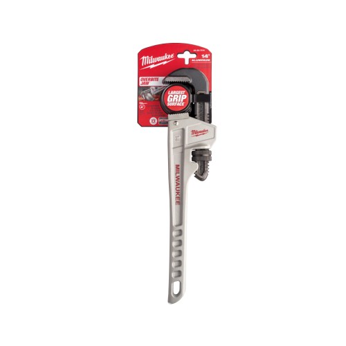 Milwaukee® OVERBITE JAW™ 48-22-7214 Pipe Wrench, 14 in OAL, Hook Jaw, Aluminum Handle