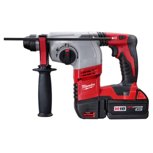 Milwaukee® 2605-22 Cordless Rotary Hammer Kit, 7/8 in Keyless/SDS Plus® Chuck, 18 VDC, 0 to 1400 rpm No-Load, Lithium-Ion Battery