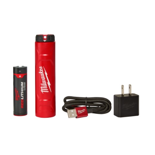 Milwaukee® REDLITHIUM™ 48-59-2003 Heavy Duty Kit Cordless Battery and Charger Kit, Lithium-Ion Battery, 120 VAC Charge, For Use With USB Rechargeable Products