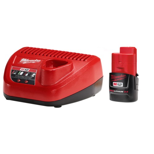 Milwaukee® M12™ 48-59-2420 2.0 Starter Kit, Lithium-Ion Battery, 60 min Charging