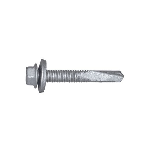 ITW Buildex 1001000 Tek Screw, #12-24 Diameter - Thread, 1-1/2 in Overall Length, Hex Washer Head