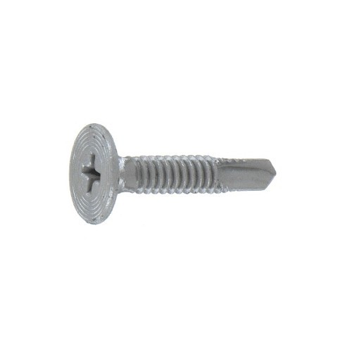 ITW Buildex 1079000 Tek Screw, #10-24 Diameter - Thread, 1 in Overall Length, Wafer Head, Phillips Drive