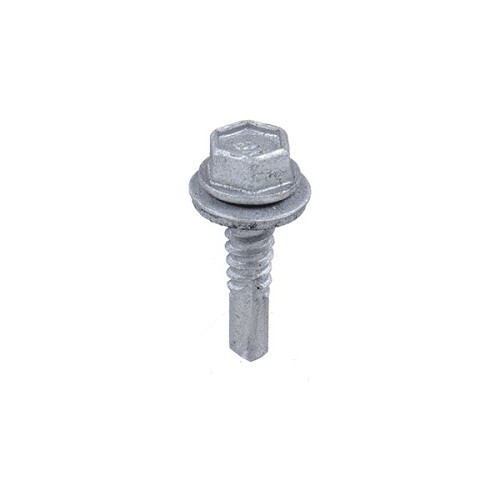 ITW Buildex 1416000 Tek Screw, 1/4 in-14 Diameter - Thread, 7/8 in Overall Length, Hex Washer Head