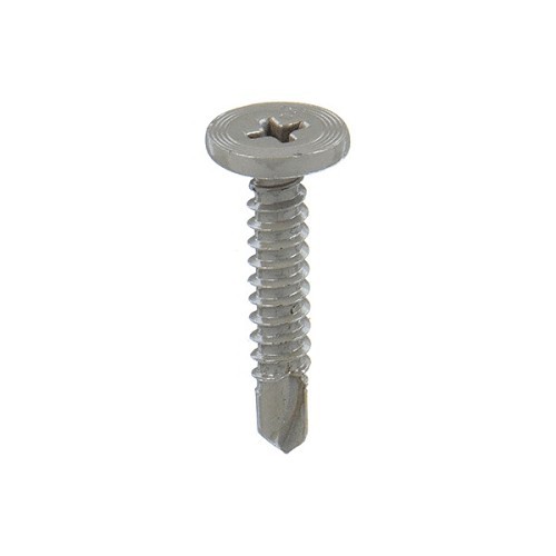 ITW Buildex 1560553 Tek Screw, #10-16 Diameter - Thread, 1 in Overall Length, Pan Head, Phillips Drive