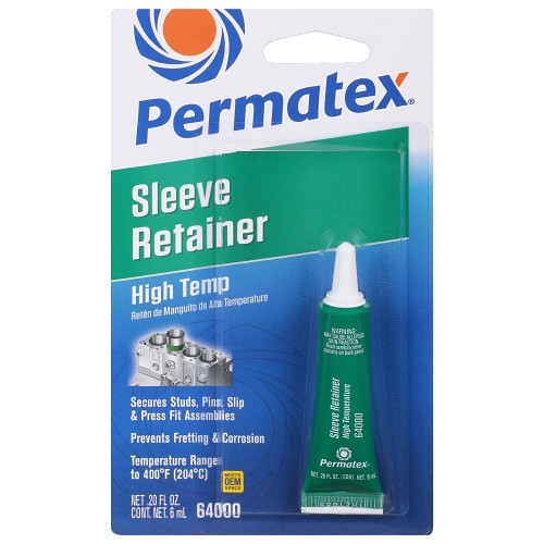 ITW Polymers Adhesives Permatex® 64000 Retaining Compound, 6 mL, Tube, Liquid, Green, 1.12 Specific Gravity