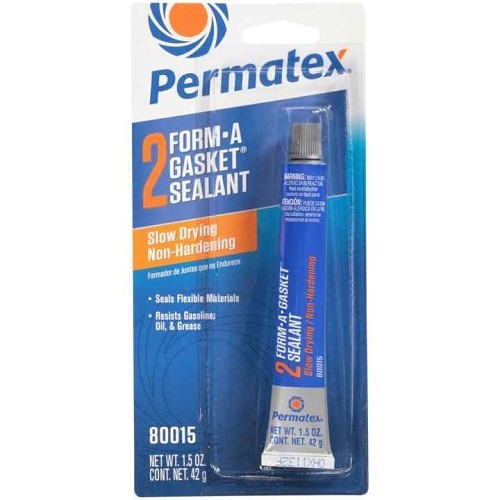 ITW Polymers Adhesives Permatex® 80015 Sealant, 16 oz Container Size Range, Tube, Black