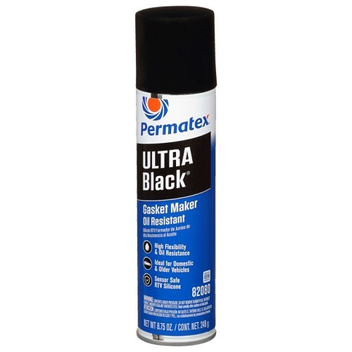 ITW Polymers Adhesives Permatex® 82080 Silicone Gasket Maker, 8.75 oz, Aerosol Can, Paste Liquid, Black