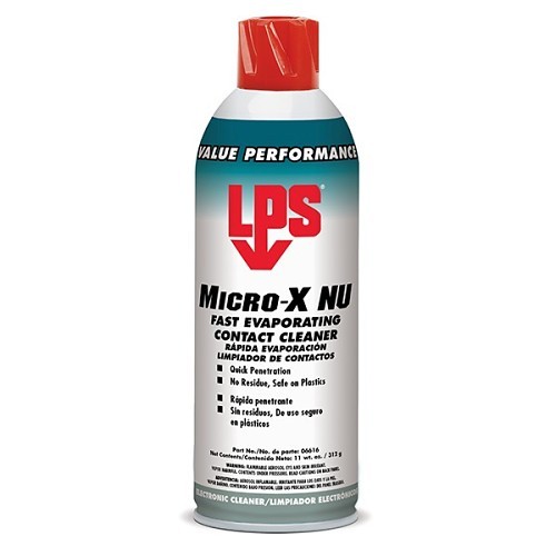 ITW Pro Brands LPS® Micro-X NU 06616 Contact Cleaner, 11 oz Container, Aerosol Can Container, Mild Odor/Scent, Clear, Gas Form