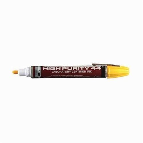 ITW Pro Brands 44916 Permanent Paint Marker, Medium, Aluminum Barrel Container/Fiber Tip, Yellow