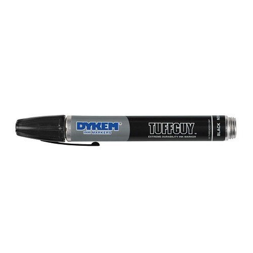 ITW Pro Brands GUY™ DYK44203 Black Medium Tip Marker, Black Ink, Aluminum Barrel