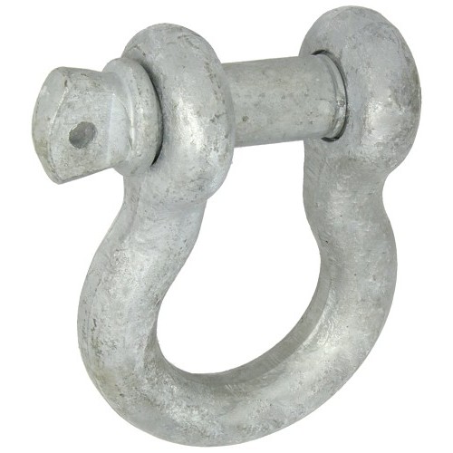 Indusco 75100191 Anchor Shackle, 1 in, 1.13 in Pin Dia, Screw Pin, 17000 lb Load