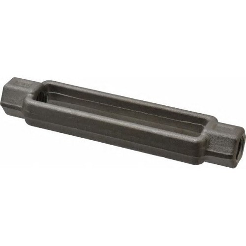 Indusco 93900443 Turnbuckle Body, 7/8 in Thread Diameter, 7200 lb Working Load, 6 in Take Up, 17 in Closed Length, Steel
