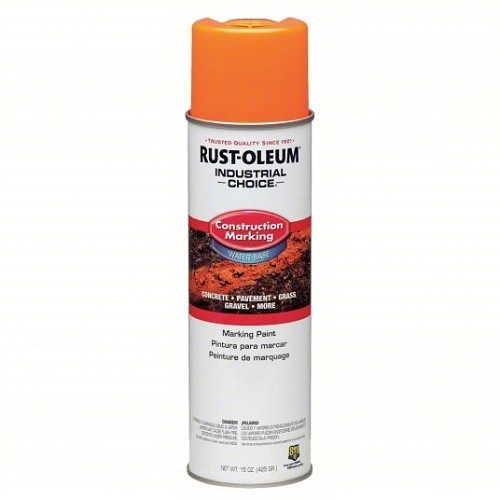Industrial Choice® 264697 Marking Paint, 17 oz, Liquid, Fluorescent Orange, 400 linear ft at 1 in wide Coverage, 5 mins Curing