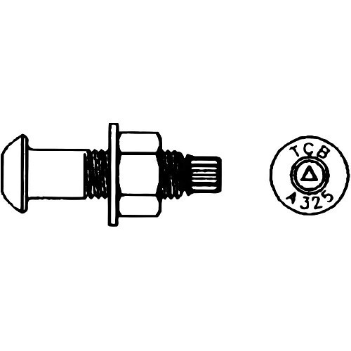 Infasco 39237 Tension Control Bolt, 7/8 in-9 Diameter - Thread Size, 3-3/4 in Length Under Head, Round Head