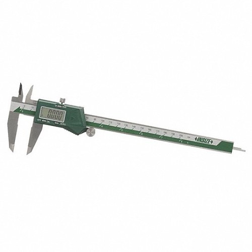 Insize 1108-200 4-Way Digital Caliper, 0 - 8 in, 0 - 200 mm, 3/4 in Jaw Depth, Stainless Steel