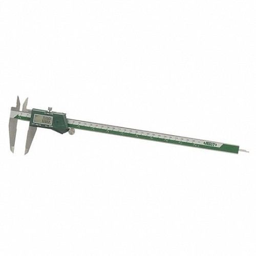 Insize Insize 1108-300 Digital Caliper, Measuring Range: 0 to 300 mm, 2-23/64 in Jaw Depth, Stainless Steel