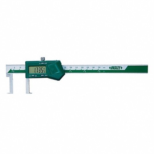 Insize 1120-200A Inside Groove Digital Caliper, 1 - 8 in, 25 - 200 mm, 1-37/64 in Jaw Depth, Steel