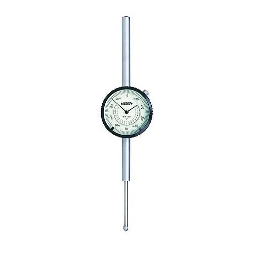 Insize Insize 2326-2 Dial Indicator, Measuring Range: 0 to 2 in, 0-100 Dial, Graduations: 0.001 in, 2.36 in Dial