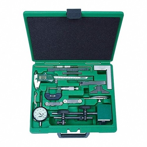 Insize 5013-E Precision Measuring Tool Kit, 9 Piece