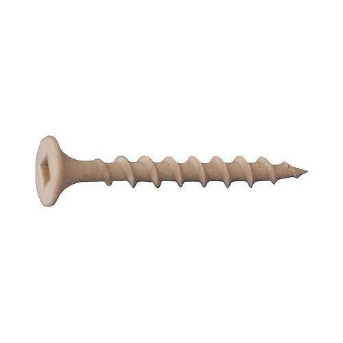 Deck Screw, Bugle Head, #8 Screw, 3 in Overall Length, Square Drive