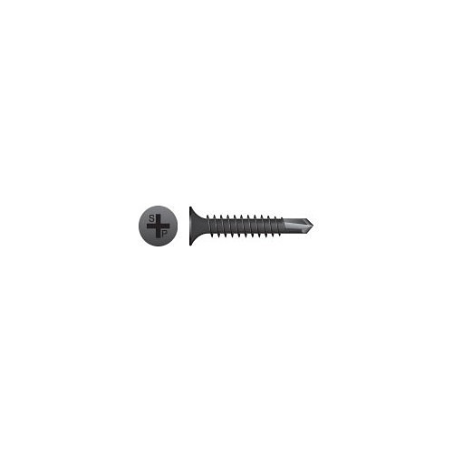 Intercorp D1040 Self Drilling Screw, Imperial, 10-16, 4 in Overall Length, Bugle Head Head, Phillips Drive, Phosphate, #2 Drive