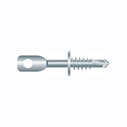 Intercorp USA EA6 Self-Drilling Screw, Imperial, 1/4 in, 3-1/4 in Overall Length, Eye Lag, Steel, Zinc Plated