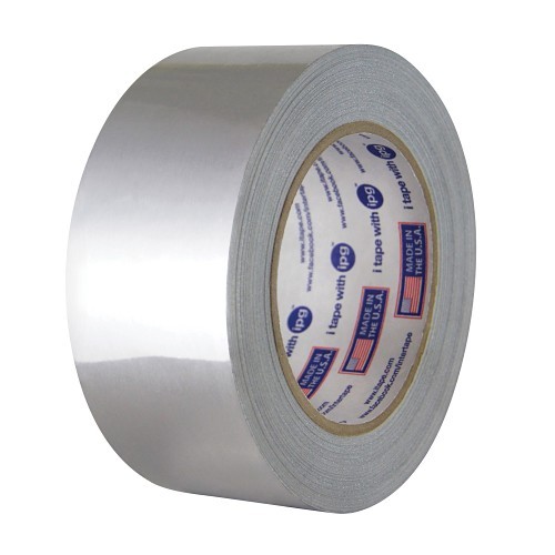 Intertape ipg® 99605 Foil Tape, 50 yd Length, 2 in Width, Synthetic Rubber Resin Adhesive, Aluminum Foil Backing