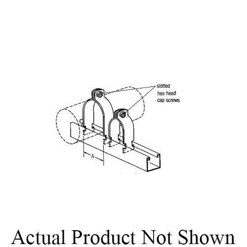 ISC I-7003 Strut Clamp, 3/4 in Conduit, Plain Steel