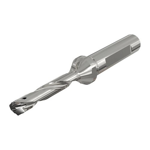 Iscar 3202458 Indexable Insert Drill, 0.531 in Drill, 5/8 in Shank Diameter, 5XD Drill Depth by Diameter Ratio, 5.24 in Overall Length, 2-3/4 in Maximum Drill Depth, Yes Through Coolant