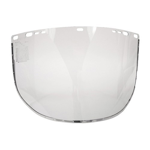 JACKSON SAFETY® 29079 F30 D Shape Bound Face Shield Window, Clear, Acetate, 9 in H x 15-1/2 in W x 0.04 in THK Visor, For Use With Headgear and Hard Hat Interchange System, ANSI Z87.1, CSA Z94.3