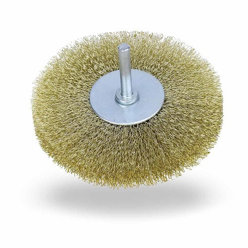 JAZ 95600 Wheel Brush, 3 in Brush Dia, 5/8 in Face Width, 0.012 in Filament/Wire Diameter