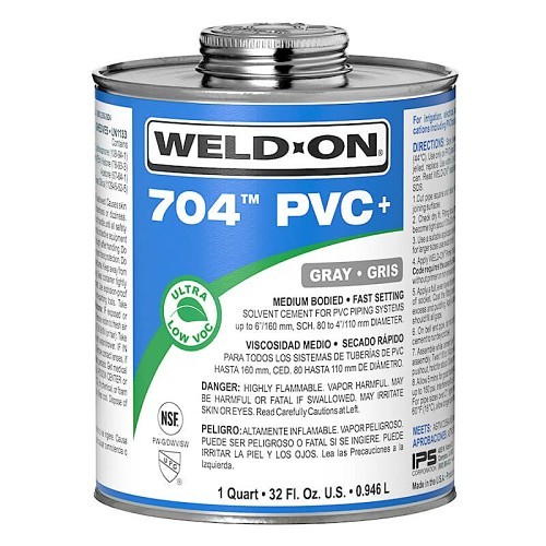 JAZ Industrial IPS704QT Cement, 1 qt, PVC Clear