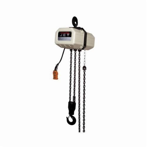 JET® 131000 SSC 3-Phase Heavy Duty Electric Chain Hoist, 1 ton Load, 10 ft H Lifting, 2-1/7 hp Power Rating, 230/460 VAC