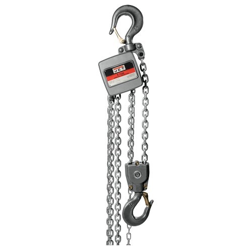 JET® 133310 AL100 Aluminum Hand Manual Chain Hoist, 3 ton Load, 10 ft H Lifting, 18-1/2 in Min Between Hooks, 1-7/16 in Hook Opening, 76 lb Rated