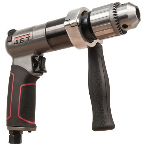 JPW Industries JET® 505611 Reversible Air Drill, 1/2 in Chuck, 0.5 hp, 4 cfm, 90 psi Air, 8-13/16 in Overall Length, Yes Reversible