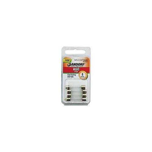 Jandorf 3397924 Automotive Fuse, 8 A Amp, 250, 10 kA Interrupt