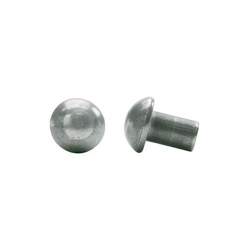 Jay-Cee S0375R02000 Solid Rivet, 3/8 in Dia, 2 in Length, Round, Steel, Plain