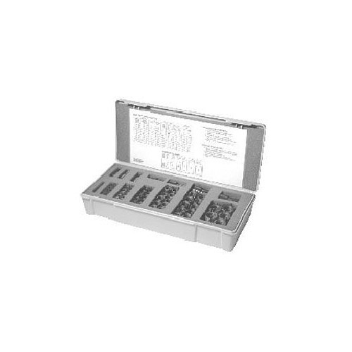 Jergens® 76126 Thread Repair Insert Kit, Heavy Duty Small Asst Master, 1/2-20 in Internal Thread, 5/8-11 in External Thread, 4 Inserts