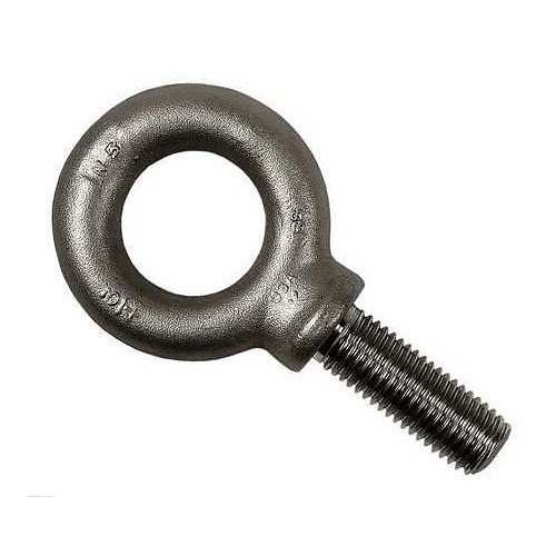 Eye Bolt, Imperial, 3/8 in-16 Diameter - Thread, 1-1/4 in Shank Length, Stainless Steel, Shoulder