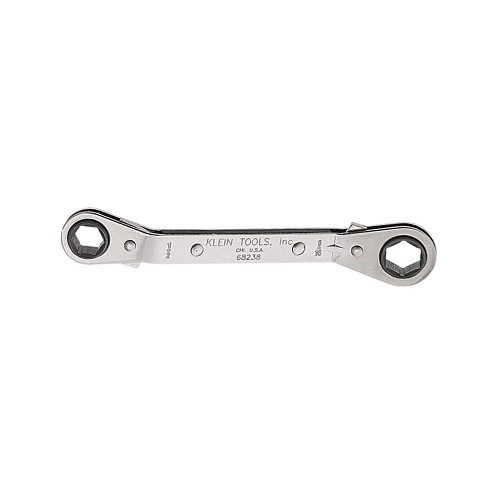 KLEIN 68238 Offset Box Wrench, 1/2 x 9/16 in Wrench Opening, 6 Points, 25 deg Offset, 6-3/4 in Overall Length